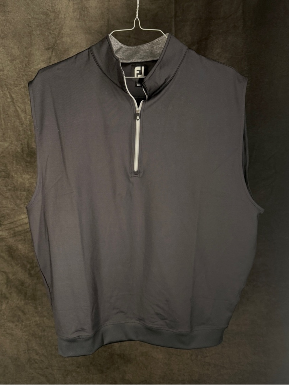 FootJoy Navy and Light Gray Quarter-Zip Golf Pullover
